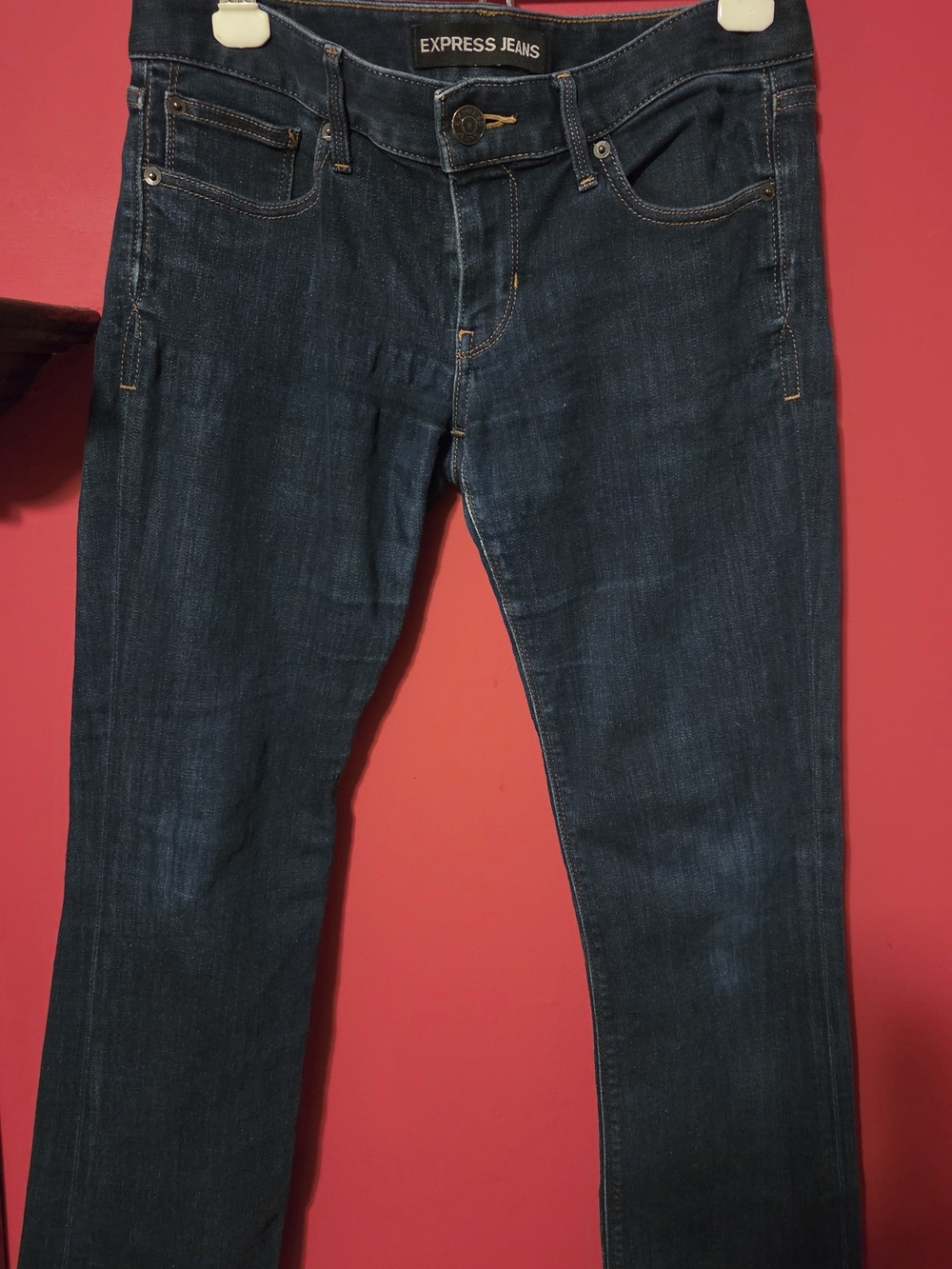 Express Dark Indigo Slim Straight Jeans